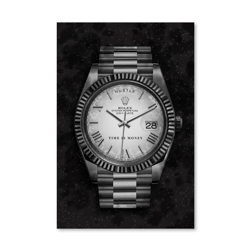 Hustle Watch - Silver Canvas