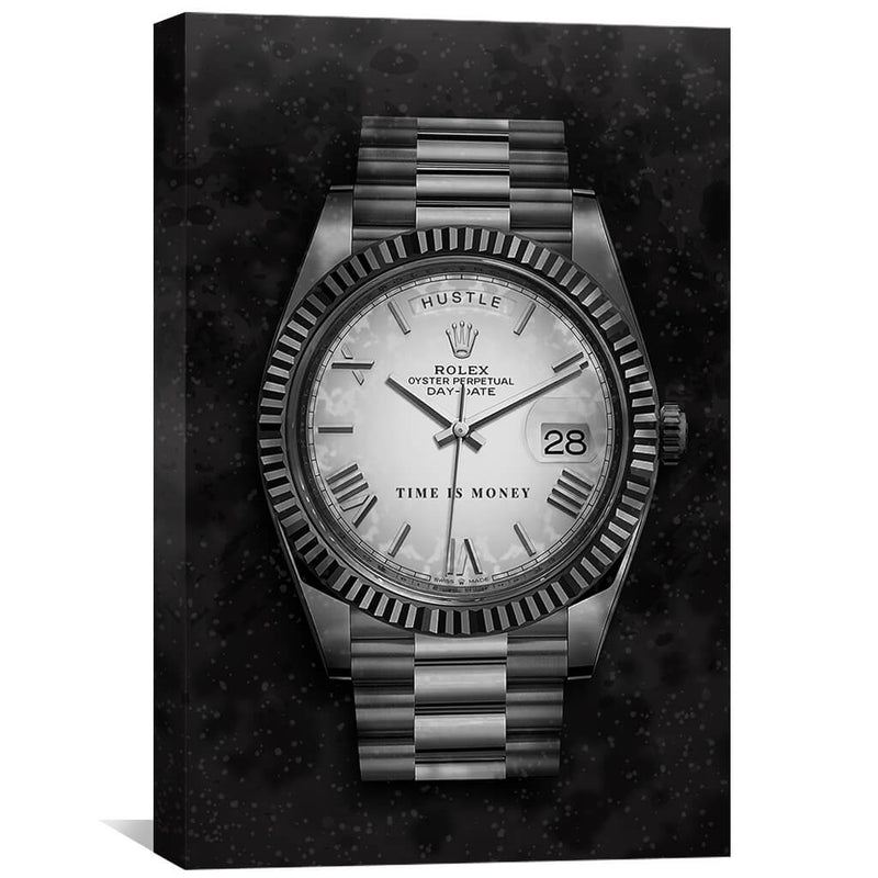 Hustle Watch - Silver Canvas