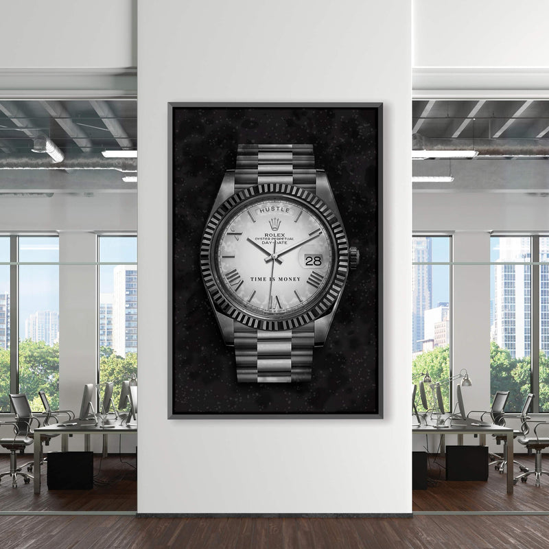 Hustle Watch - Silver Canvas