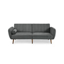 Convertible Futon Sofa Bed Adjustable Couch Sleeper with Wood Legs by LJGDeals