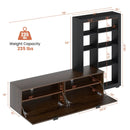 2-In-1 TV Stand with 4-tier Bookshelf for TVs up to 50 Inch by LJGDeals