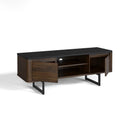 Wooden TV Stand with 2-Door Storage Cabinets for for TVs up to 55 Inch by LJGDeals