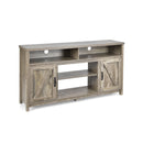 59 Inch TV Stand Media Center Console Cabinet with Barn Door for TV's 65 Inch-Brown by DirectDeals