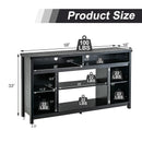 58 Inch TV Stand Entertainment Console Center with Adjustable Open Shelves-Black by LJGDeals