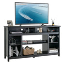 58 Inch TV Stand Entertainment Console Center with Adjustable Open Shelves-Black by LJGDeals