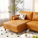 3-Seat L-Shaped Sectional Sofa Couch for Living Room-Brown by LJGDeals