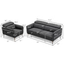 Modern Couched Sofa set with Adjustable Headrest by LJGDeals