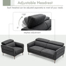 Modern Couched Sofa set with Adjustable Headrest by DirectDeals