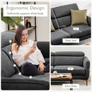 Modern Couched Sofa set with Adjustable Headrest by LJGDeals
