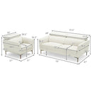 Modern Couched Sofa set with Adjustable Headrest by DirectDeals
