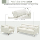 Modern Couched Sofa set with Adjustable Headrest by LJGDeals