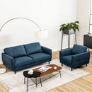 72 Inch Small Fabric Loveseat Sofa Couch with Wood Legs by LJGDeals