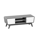 Sliding Door TV Stand with Adjustable Shelf for TVs up to 55 Inch by LJGDeals