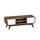 Sliding Door TV Stand with Adjustable Shelf for TVs up to 55 Inch by LJGDeals