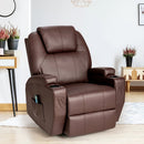 360-Degree Swivel Massage Recliner Chair with Remote Control for Home-Brown by LJGDeals