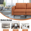 Convertible Leather Sofa Couch with Magazine Pockets 3-Seat with 2 USB Port by LJGDeals
