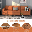 Convertible Leather Sofa Couch with Magazine Pockets 3-Seat with 2 USB Port by LJGDeals