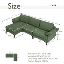 Extra Large Modular L-shaped Sectional Sofa with Reversible Chaise for 4-5 People by LJGDeals