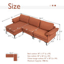 Extra Large Modular L-shaped Sectional Sofa with Reversible Chaise for 4-5 People by LJGDeals