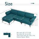 Extra Large Modular L-shaped Sectional Sofa with Reversible Chaise for 4-5 People