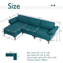 Extra Large Modular L-shaped Sectional Sofa with Reversible Chaise for 4-5 People by LJGDeals