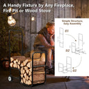Firewood Log Cart Carrier with Anti-Slip and Wear-Resistant Wheels by LJGDeals