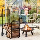 Firewood Log Cart Carrier with Anti-Slip and Wear-Resistant Wheels by LJGDeals