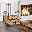Heavy-Duty Steel Firewood Log Rack by DirectDeals