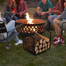 Heavy-Duty Steel Firewood Log Rack by LJGDeals