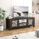 55 Inch Retro TV Stand Media Entertainment Center with Mirror Doors and Drawer by LJGDeals