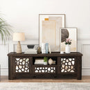 55 Inch Retro TV Stand Media Entertainment Center with Mirror Doors and Drawer by LJGDeals