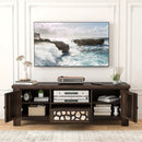 55 Inch Retro TV Stand Media Entertainment Center with Mirror Doors and Drawer by LJGDeals