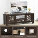 55 Inch Retro TV Stand Media Entertainment Center with Mirror Doors and Drawer by LJGDeals