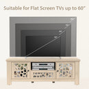 55 Inch Retro TV Stand Media Entertainment Center with Mirror Doors and Drawer by DirectDeals