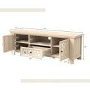 55 Inch Retro TV Stand Media Entertainment Center with Mirror Doors and Drawer by LJGDeals