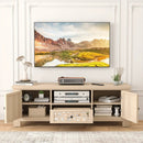 55 Inch Retro TV Stand Media Entertainment Center with Mirror Doors and Drawer by LJGDeals