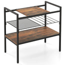 Industrial Entryway Table with Removable Panel and Mesh Shelf by LJGDeals