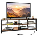 3-Tier Corner TV Stand for TVs up to 65 Inches with Charging Station by LJGDeals