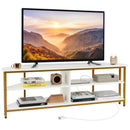3-Tier Corner TV Stand for TVs up to 65 Inches with Charging Station by LJGDeals