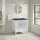 James Martin Myrrin 30" Single Bathroom Vanity, Bright White