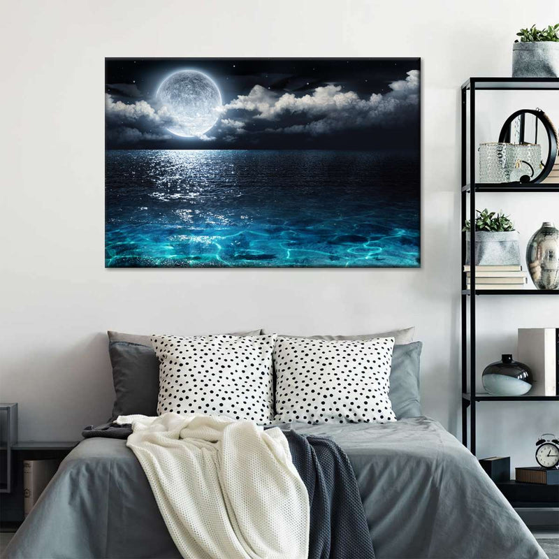 Romantic Full Moon Wall Art