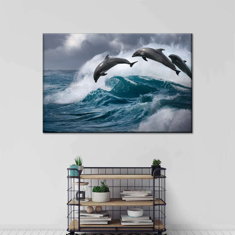 Leaping Dolphins Wall Art