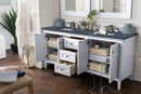 James Martin Palisades 72" Double Bathroom Vanity, Bright White
