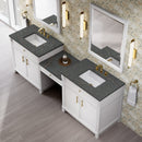 James Martin Bellshire 96" Double Bathroom Vanity, Bright White