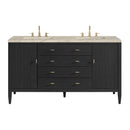 James Martin Myrrin 60" Double Bathroom Vanity, Carbon Oak
