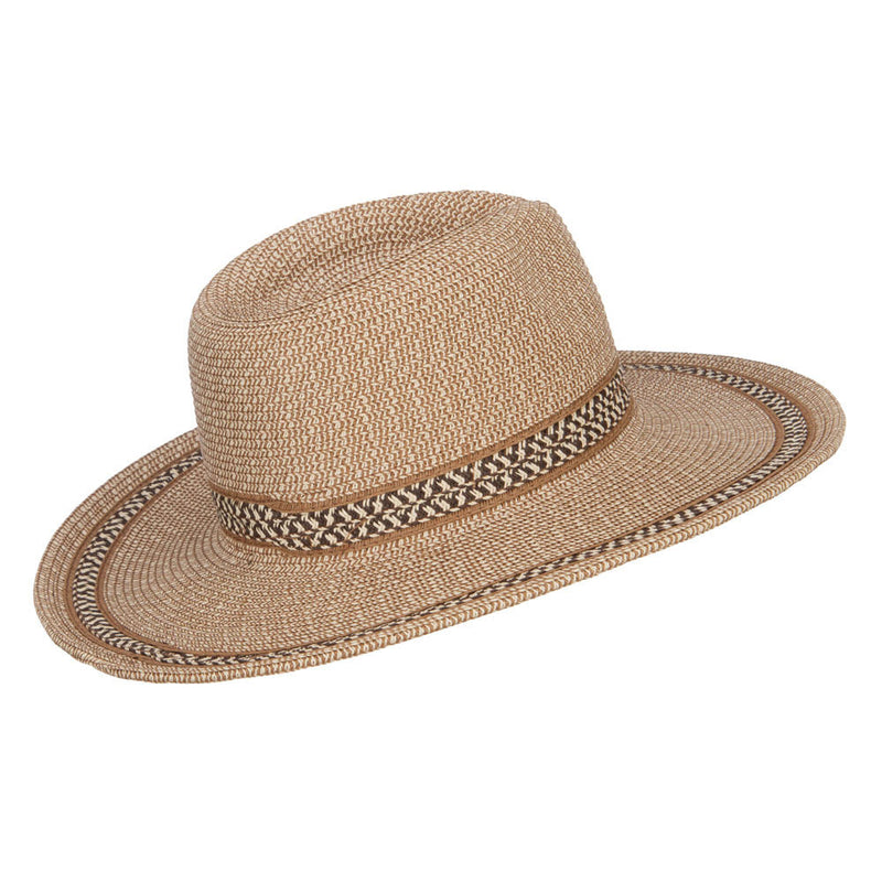 UPF 50+ Fedora Crown Herringbone Braid Hat