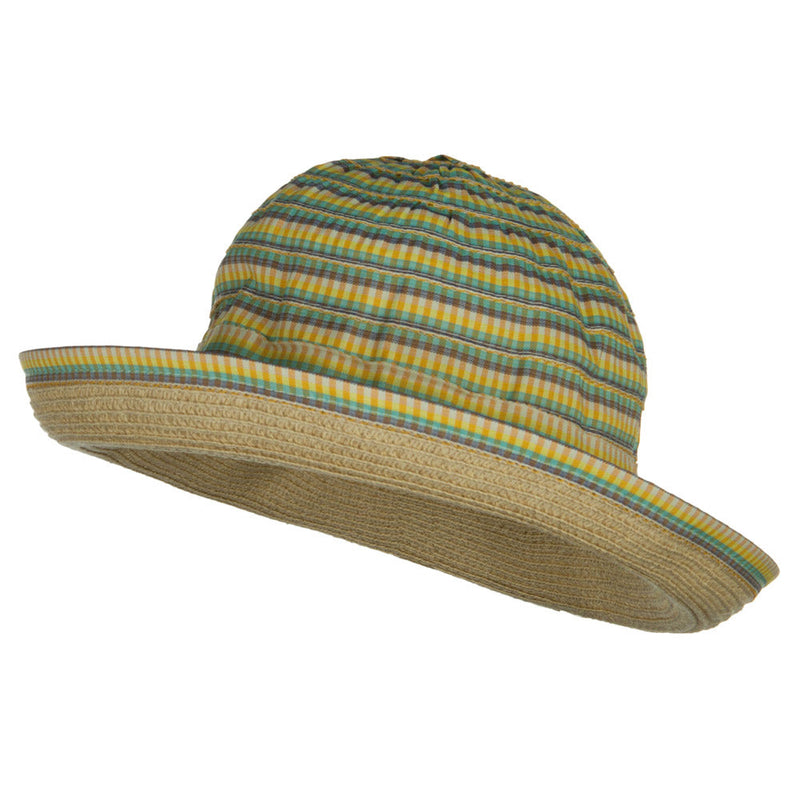 Girl's UPF 50+ Plaid Tweed Bucket Hat