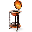 16th Century Wood Globe Wine Bar Stand by LJGDeals