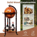 16th Century Wood Globe Wine Bar Stand by LJGDeals