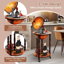 16th Century Wood Globe Wine Bar Stand by LJGDeals